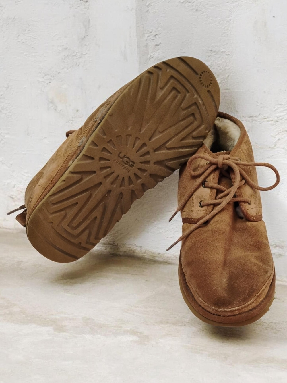 🔥UGG Men's Neumel Suede Chukka Boots Chestnut Gorpcore Good Condition Size 11